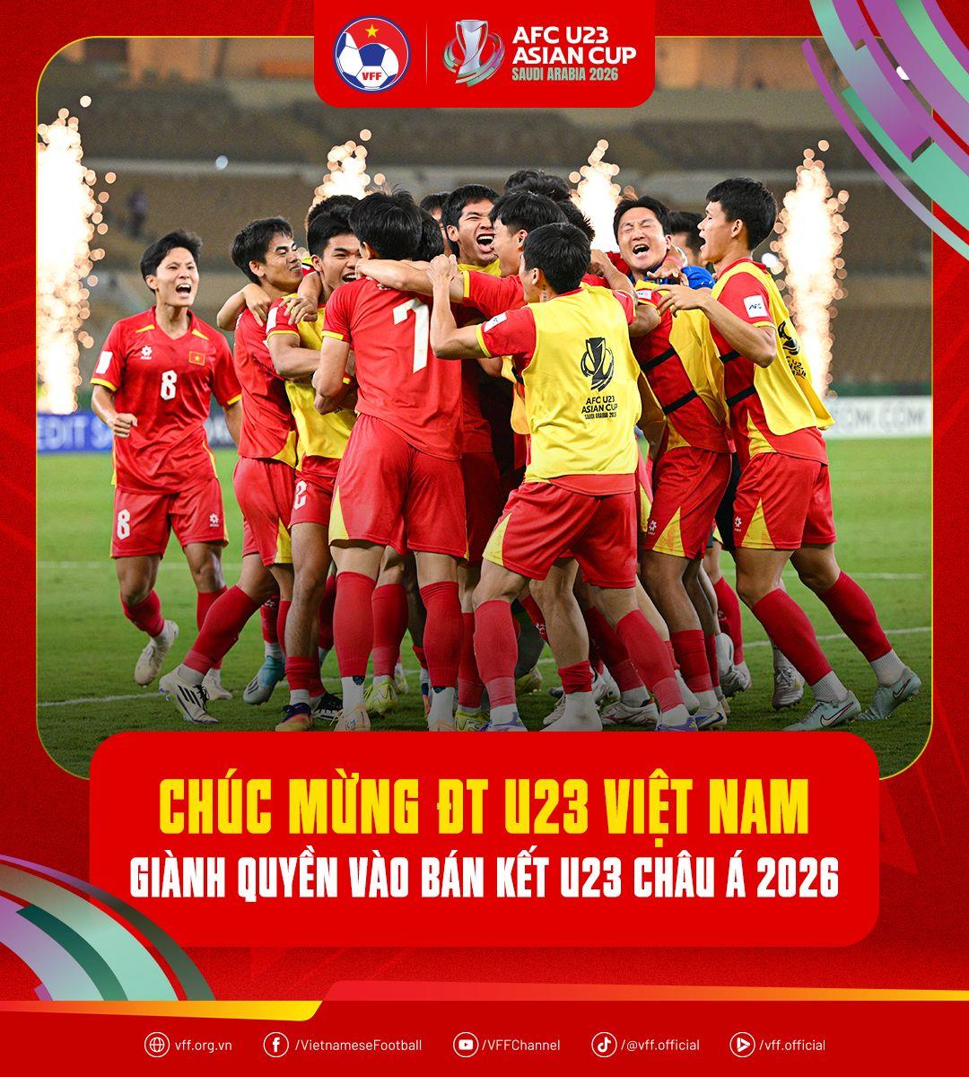 Chủ tịch VFF nhắn nhủ U23 Việt Nam sau chiến thắng trước U23 UAE 1